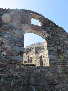 ruined brick building